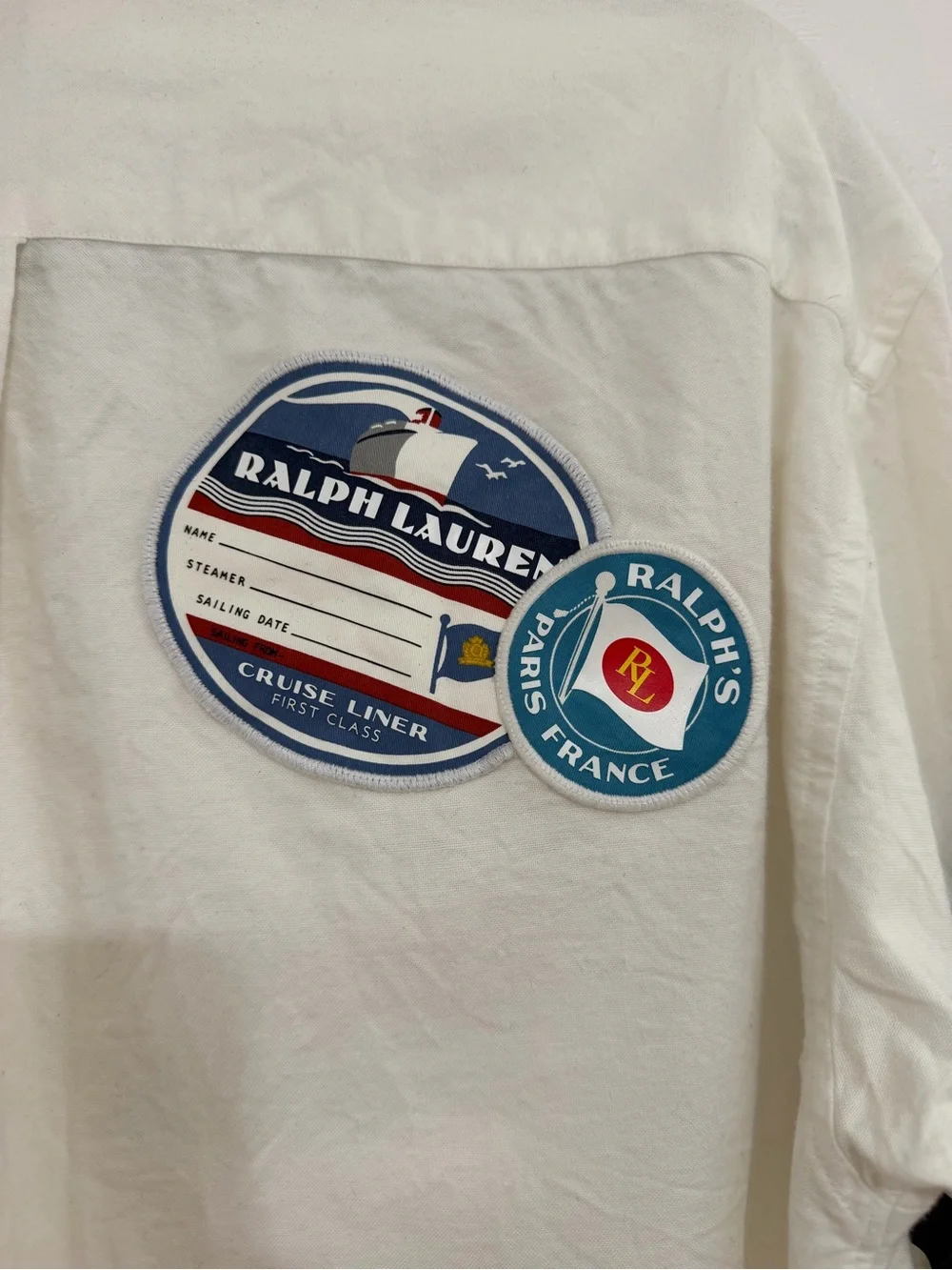 POLO Ralph Lauren Button Up Shirt w/ Patches Size M Never Worn - Picture 9 of 9